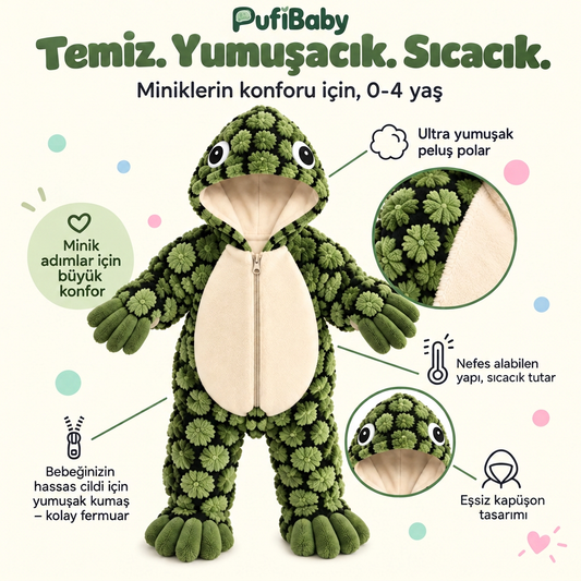 PufiBaby™ Peluş Kaplumbağa Tulum